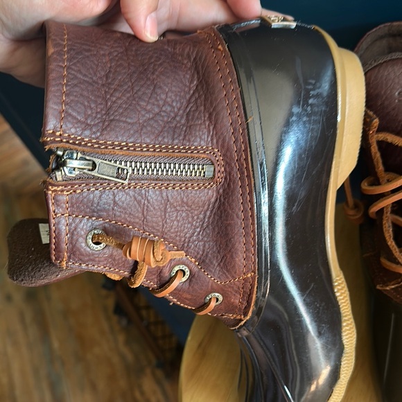 Sperry Brown and Black Rain & Snow Boots Waterproof Leather - Picture 3 of 8